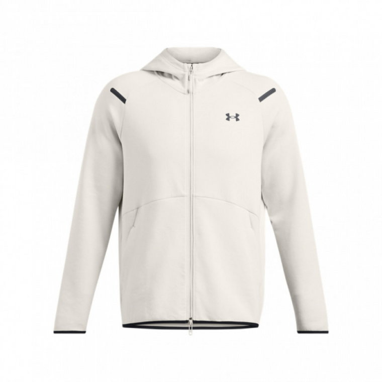 Męska bluza dresowa rozpinana z kapturem Under Armour UA Unstoppable Flc Fz Hd Eu - beżowa