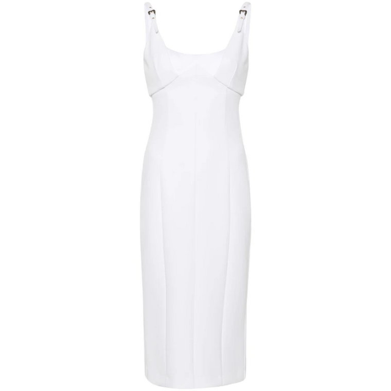 Białe Sukienki Cady Bistretch Versace Jeans Couture
