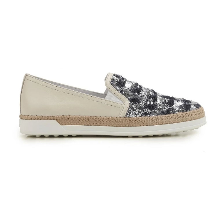 Niebieskie Glitter Slip-On Sneakers dla Kobiet Tod's