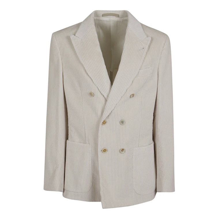 Piaskowy Double Breasted Blazer Eleventy