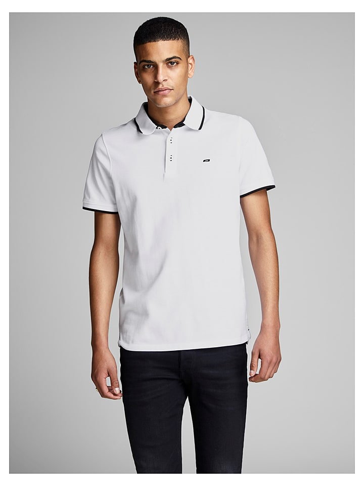 Jack & Jones Koszulka polo w kolorze biaÅym