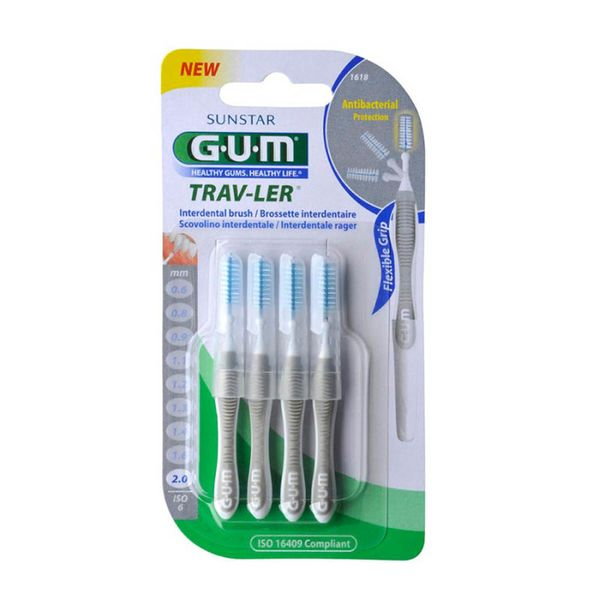 Gum Szczoteczka Trav-Ler 2mm 4szt