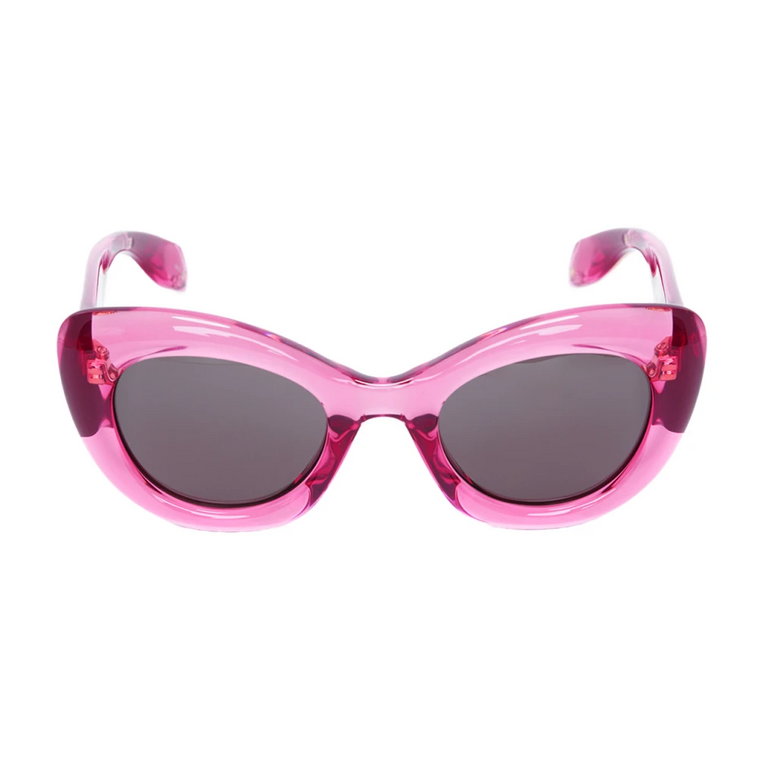 Różowe okulary przeciwsłoneczne w stylu Cat-Eye z dymnymi soczewkami Alexander McQueen