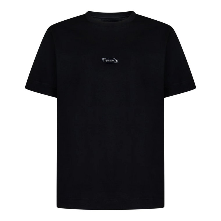Czarna koszulka Classic-Fit z naszywką Givenchy