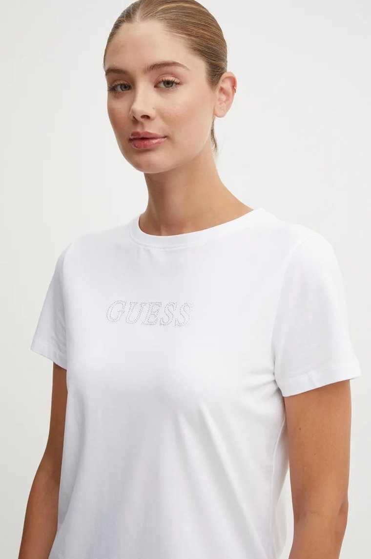 Guess t-shirt BRIANA damski kolor biały V3BI11 J1314