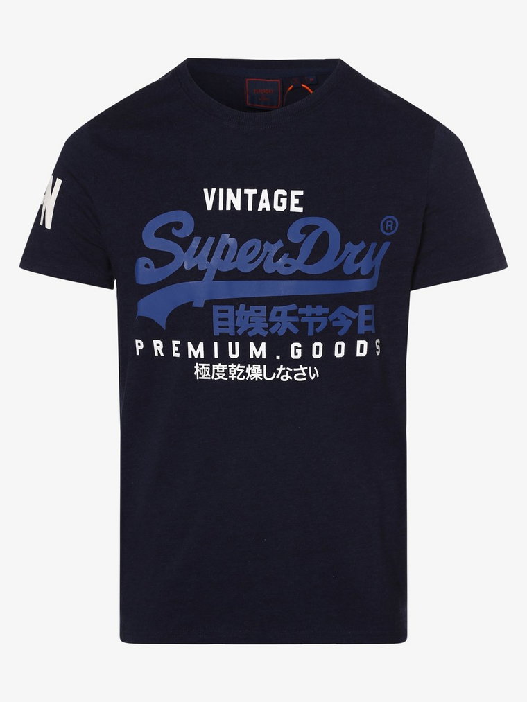 Superdry - T-shirt męski, niebieski