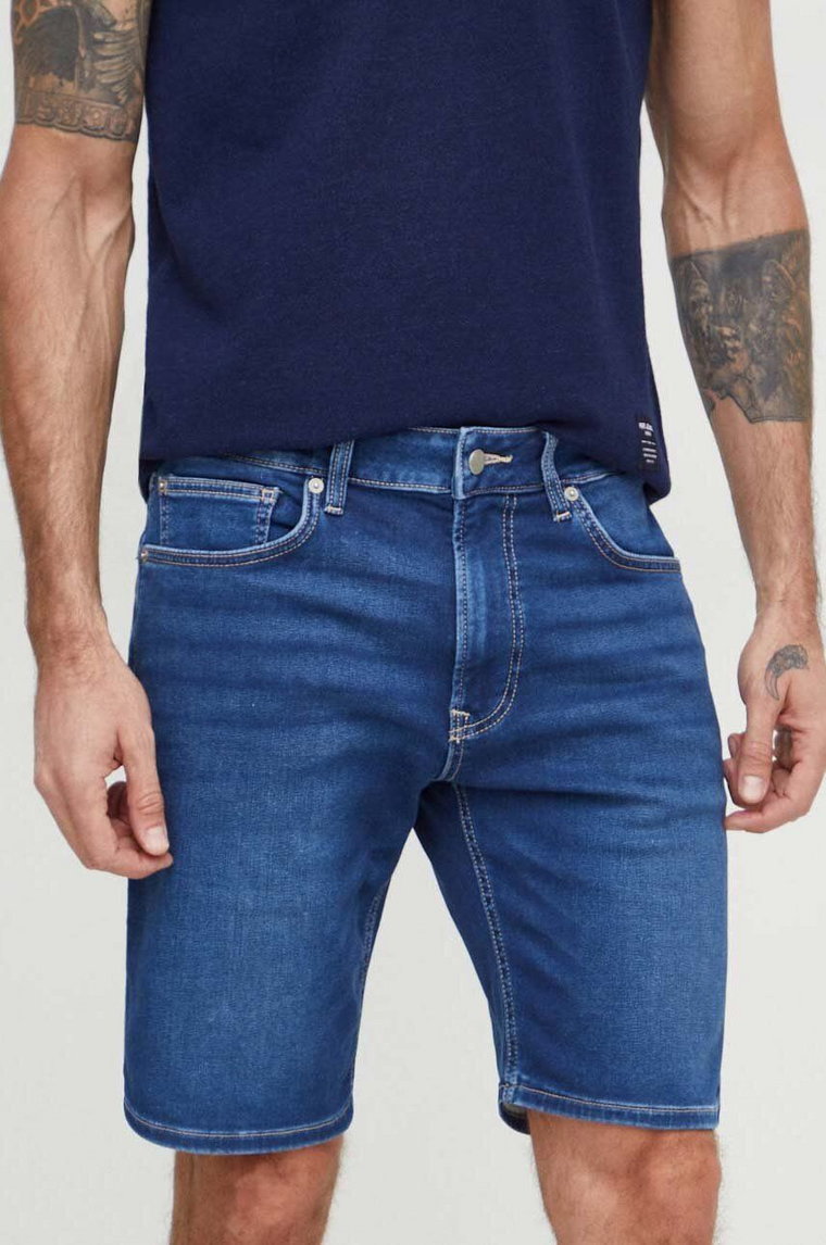 Pepe Jeans szorty jeansowe męskie kolor granatowy