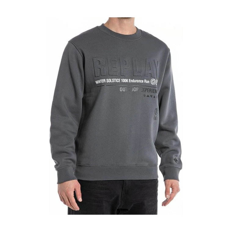 Outdoor Print Crewneck Sweatshirt Replay