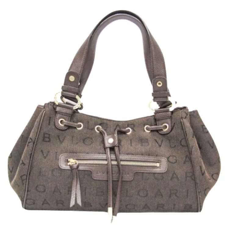 Pre-owned Canvas shoulder-bags Bvlgari Vintage