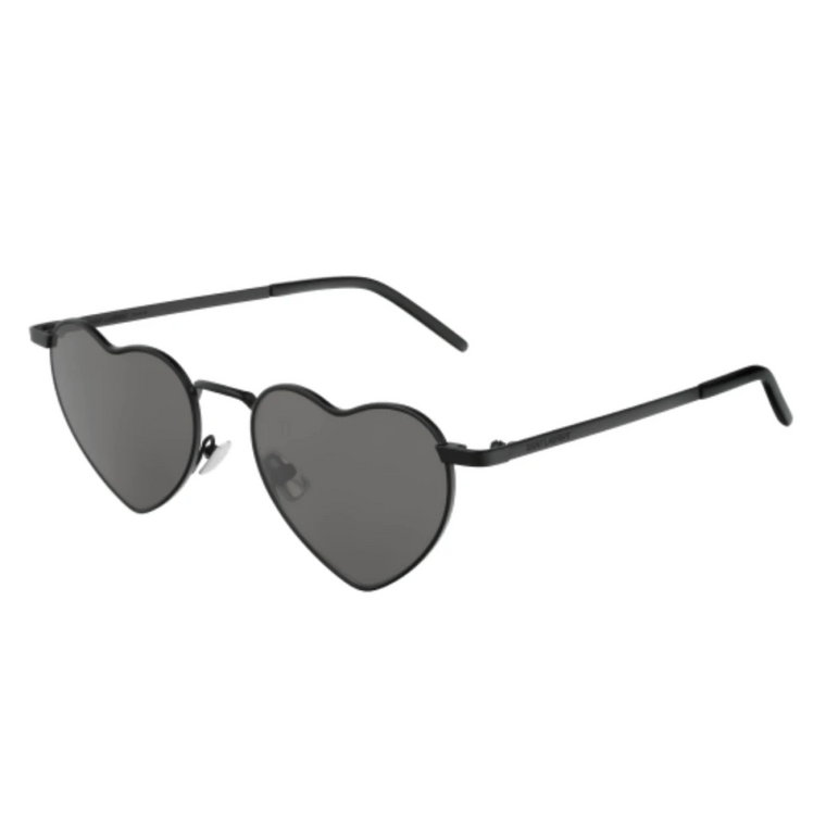 Okulary przeciwsłoneczne w kształcie serca Lou Lou SL 301-002 Czarne Saint Laurent