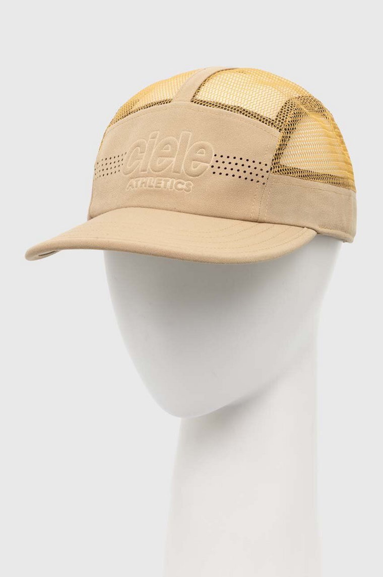 Ciele Athletics czapka z daszkiem GOCap SC - Vented Athletics CLGCSCVA.SA001 kolor beżowy wzorzysta
