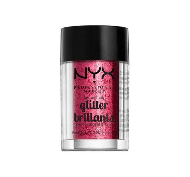 NYX PROFESSIONAL MAKEUP GLITTER BRILLANTS BROKAT DO TWARZY I CIAŁA 09 RED 2,5G