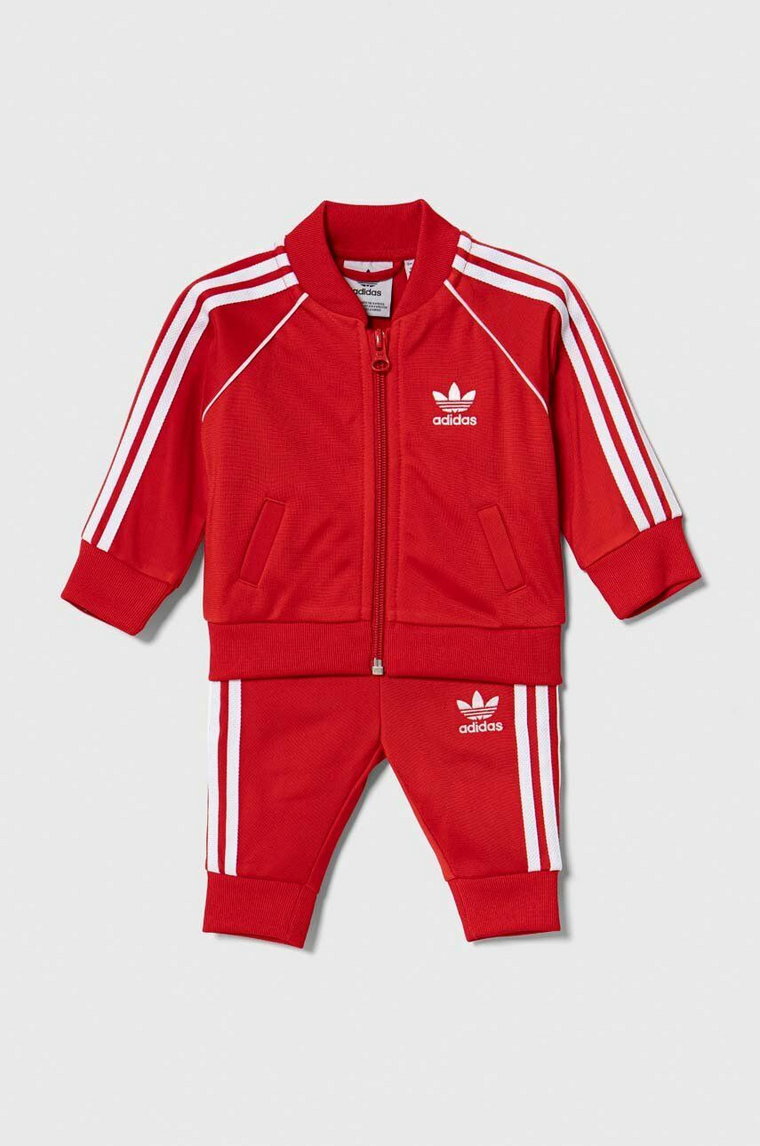 adidas Originals dres niemowlęcy kolor czerwony