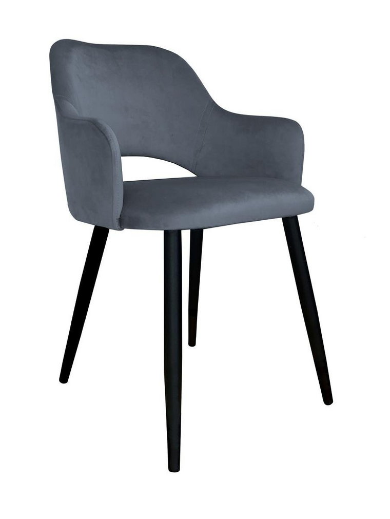 Krzesło ATOS Milano BL14, szaro-czarne, 76x42x57 cm