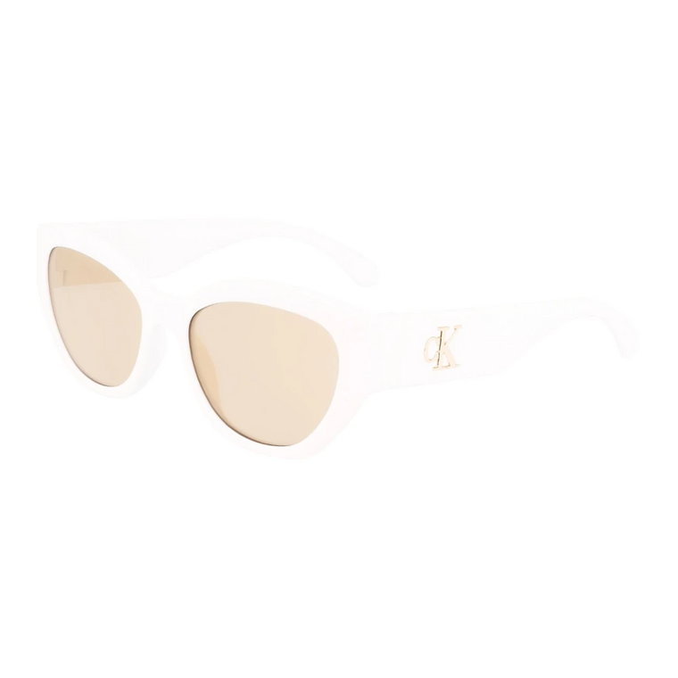 Białe okulary przeciwsłoneczne Ckj22634S Calvin Klein