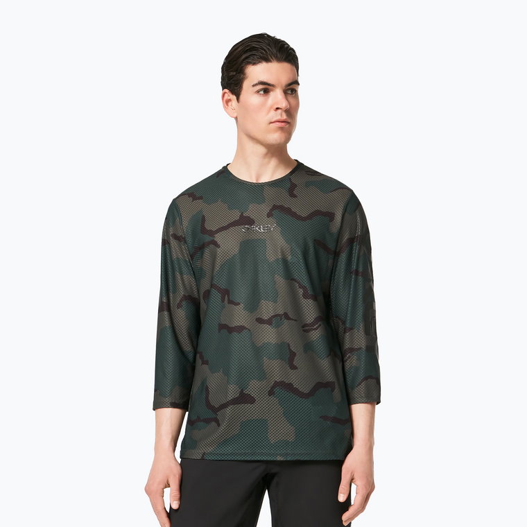 Longsleeve rowerowy męski Oakley Ride Free 3/4 camo hunter