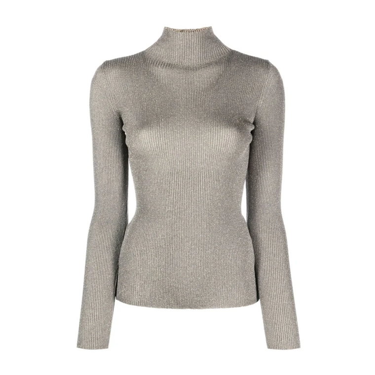 Naturalny Szałwia Mock-Neck Sweter Twinset