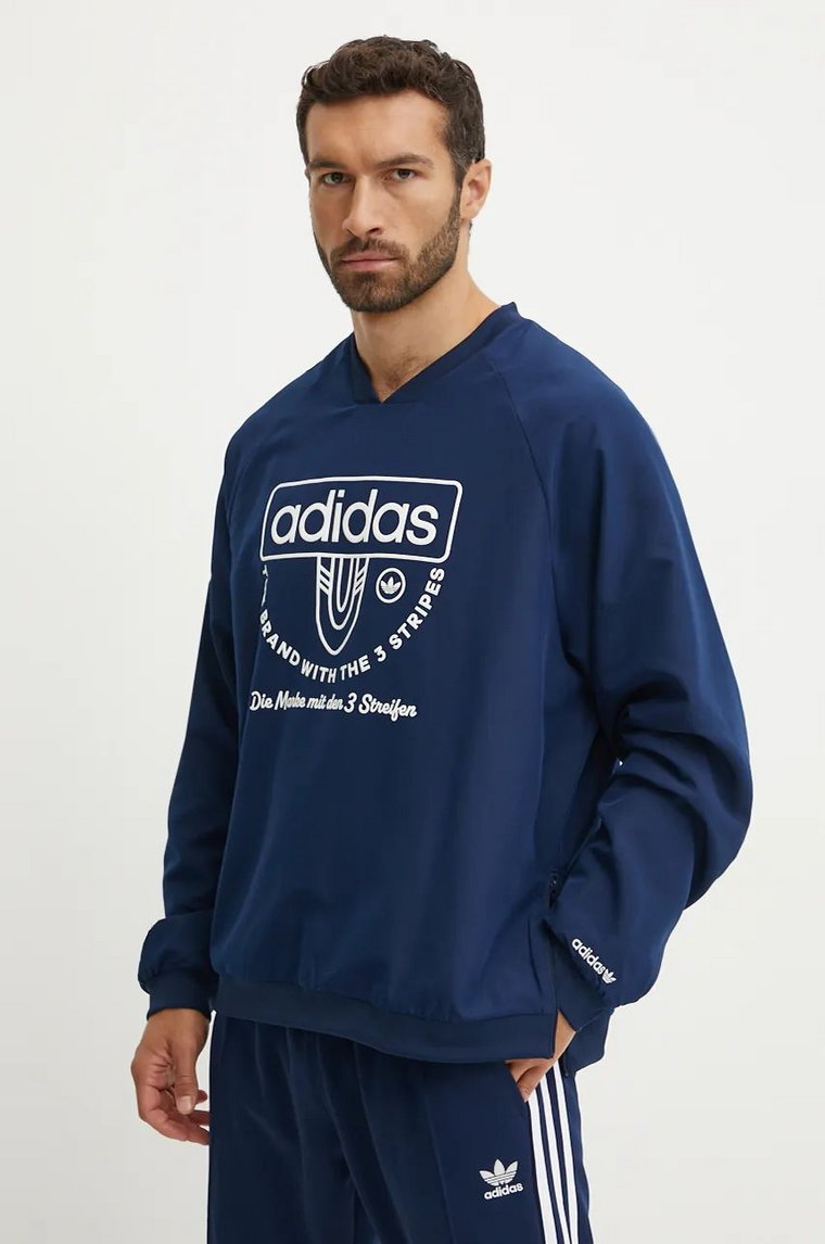 adidas Originals bluza męska kolor granatowy z aplikacją IW3245