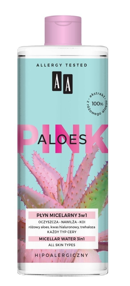 AA Aloes Pink - płyn micelarny 3w1 400ml