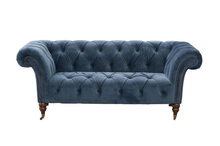 Sofa Chesterfield Glamour, Velvet Midnight 2os., 187x94x75 cm