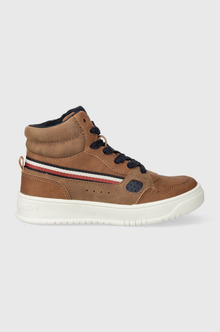 Tommy Hilfiger sneakersy dziecięce kolor brązowy