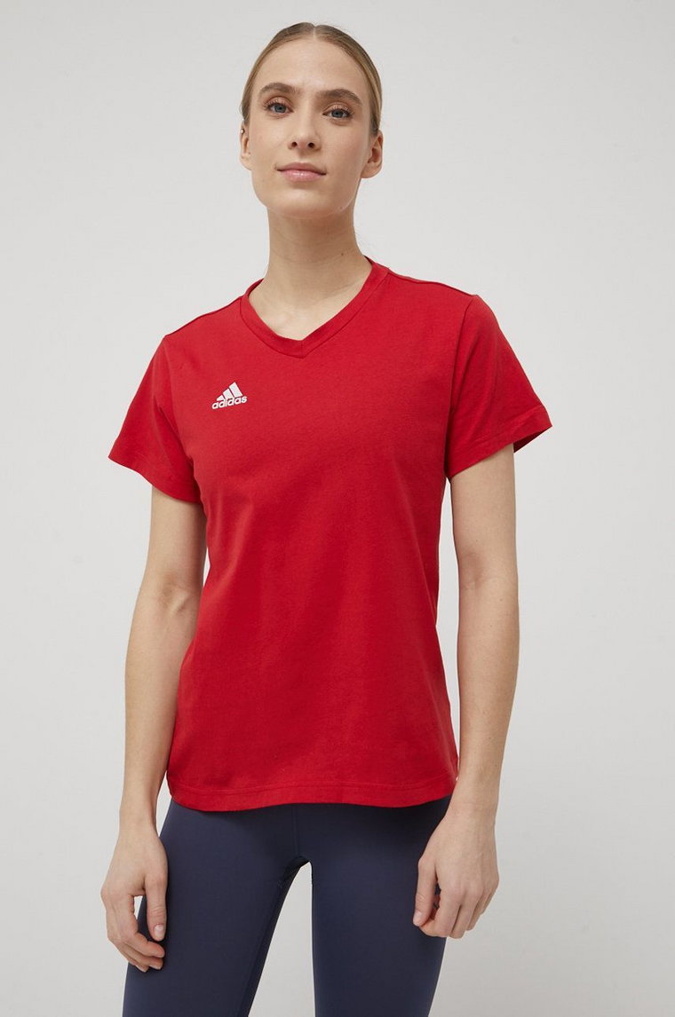 adidas Performance t-shirt Entrada 22 HC0441 damski kolor czerwony