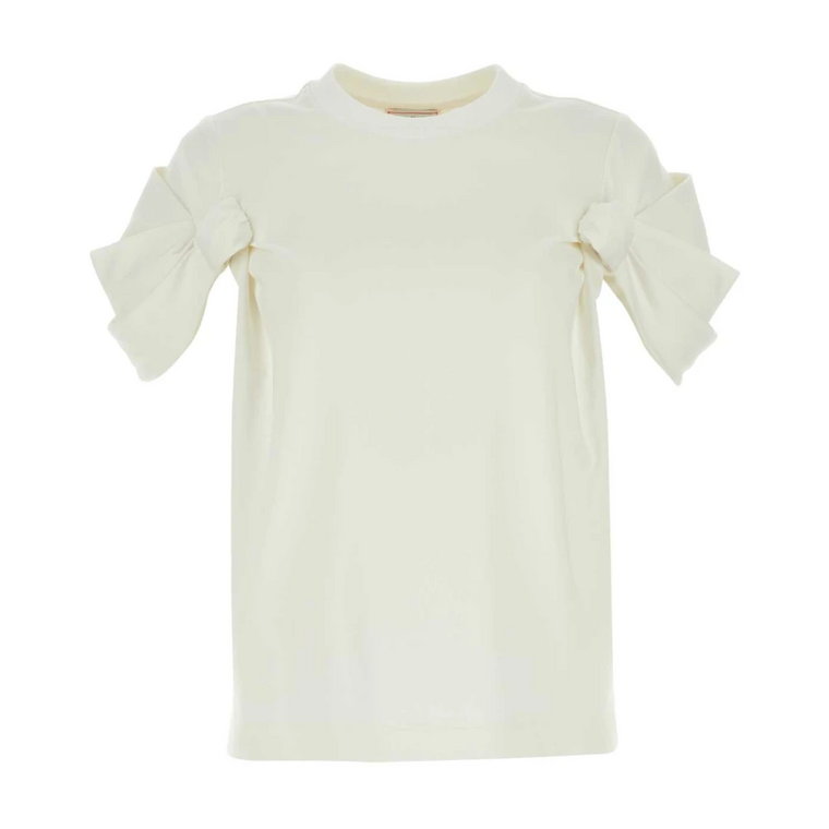 Biała bawełniana koszulka Alexander McQueen