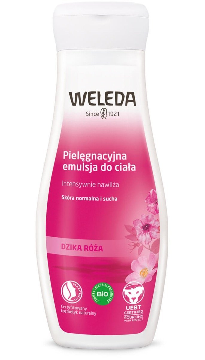 Weleda, Pielęgnacyjna emulsja do ciała z dziką różą, 200 ml