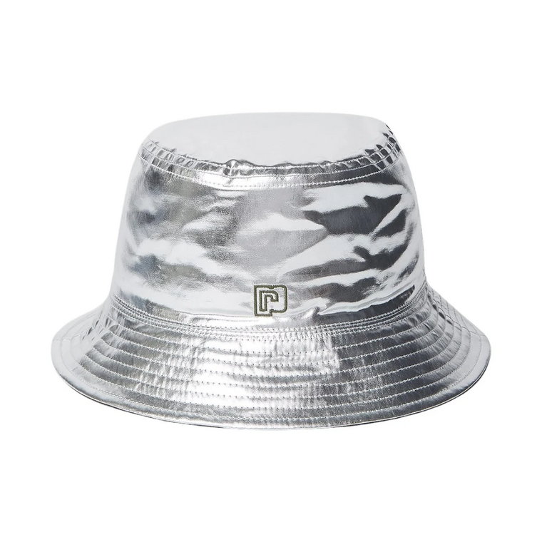 Metallic Bucket Hat z Haftem Logo Paco Rabanne