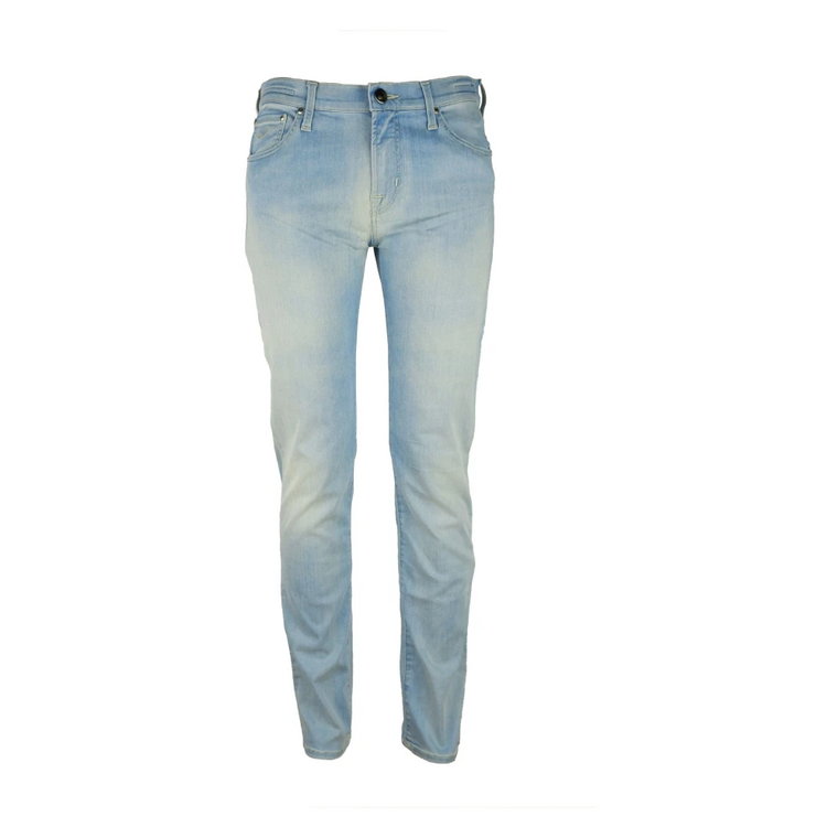 Niebieskie dżinsy i spodnie z wiskozą, Wyprodukowane we Włoszech Jacob Cohën