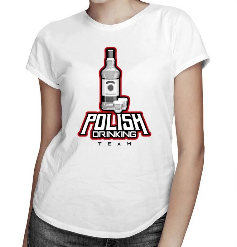 Polish Drinking Team - damska koszulka z nadrukiem