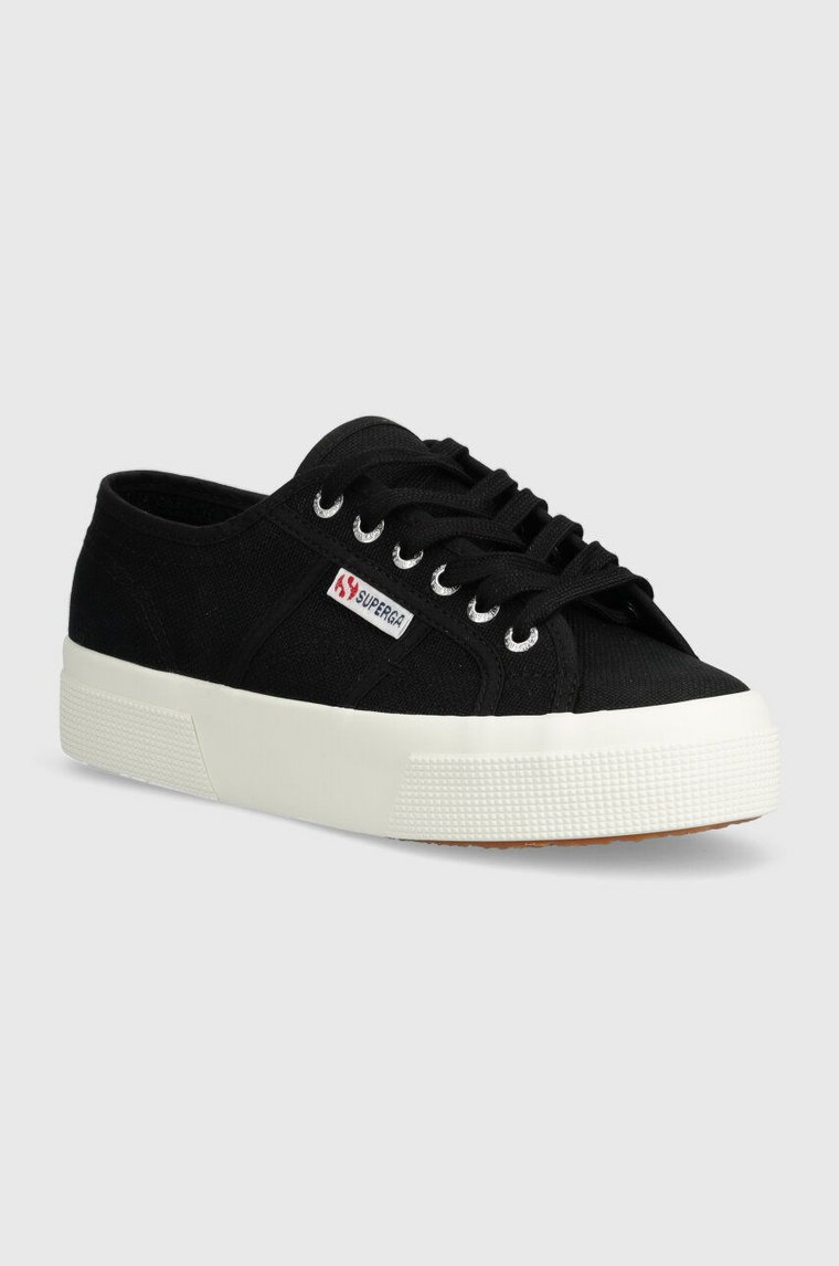 Superga tenisówki 2740 PLATFORM damskie kolor czarny S21384W