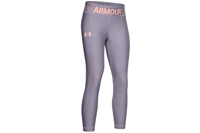 Under Armour HG Ankle Crop K 1327855-555, Dla dziewczynki, Fioletowe, leginsy, poliester, rozmiar: XL