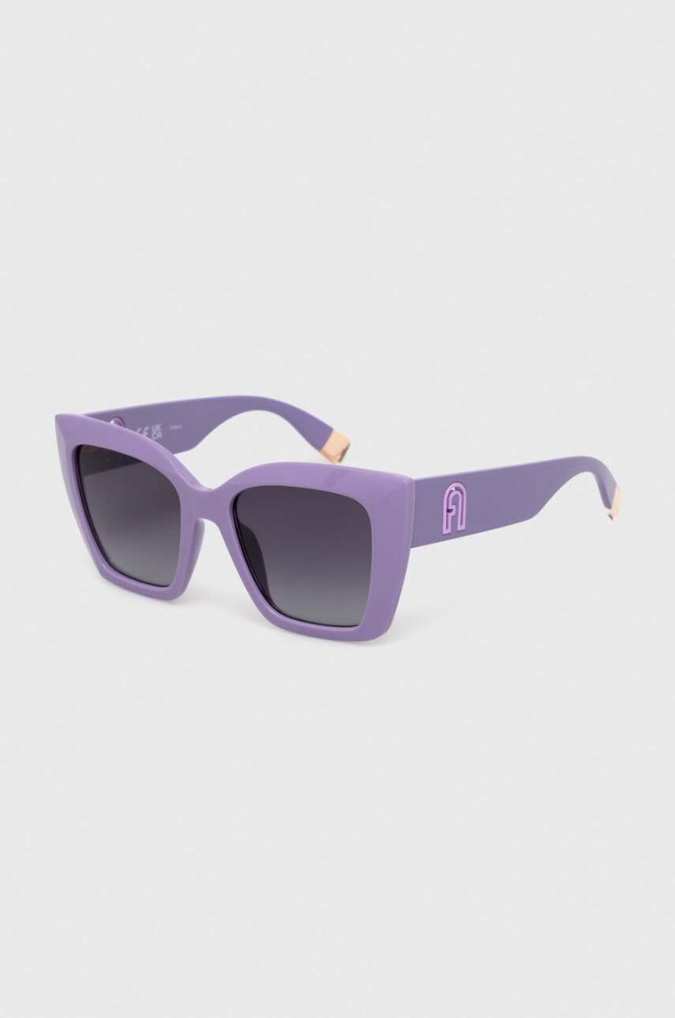 Furla okulary przeciwsłoneczne damskie kolor fioletowy SFU710_5403NN