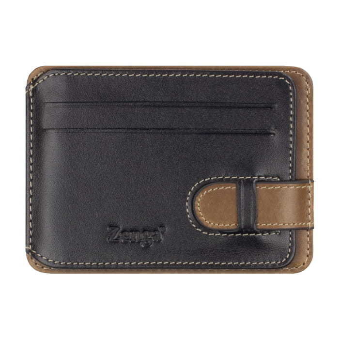 Etui skórzane w kolorze czarnym card holder EM 37