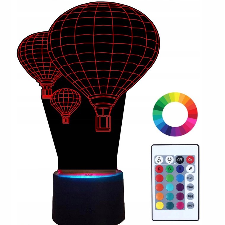 Lampka Nocna Z Imieniem Balony 3D Led Grawer