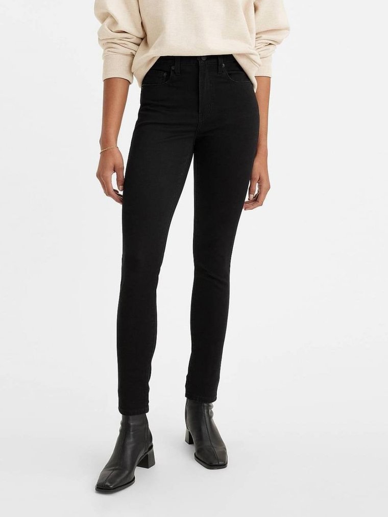 Jeansy skinny damskie Levi's 721 High Rise Skinny 18882-0233 25-30 Czarne (5400816306146). Jeansy damskie