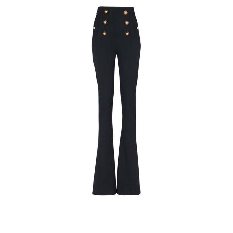 High-waisted herringbone tweed trousers Balmain