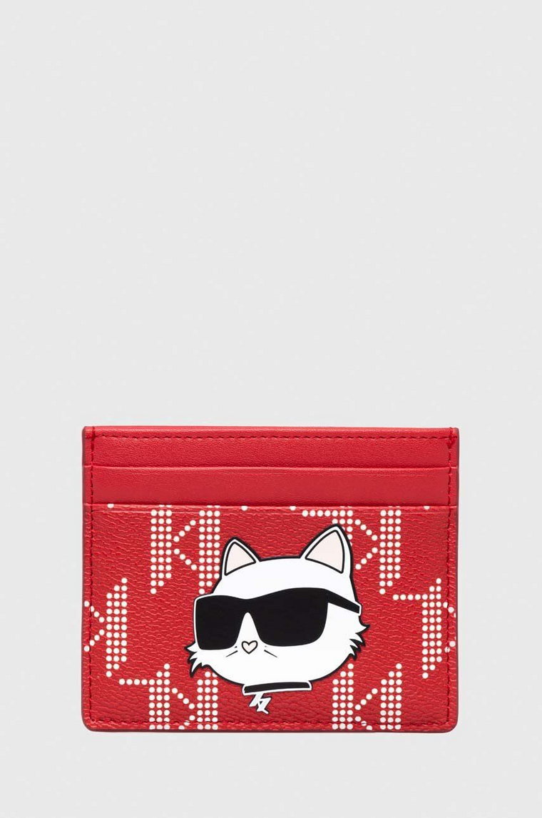 Karl Lagerfeld etui na karty kolor czerwony