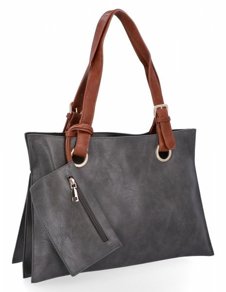 Szare Torebki Damskie Shopper Bag firmy Herisson (kolory)