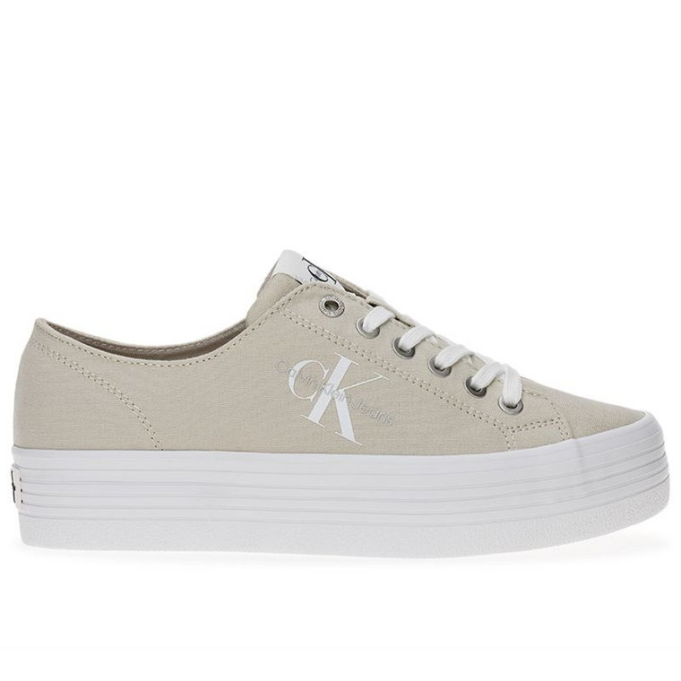 Buty Calvin Klein Vulc Flatform Essential Mono YW0YW01030-0F4 - beżowe