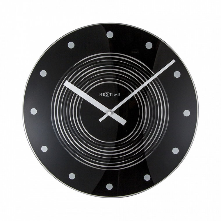 Zegar ścienny 35 cm Nextime Concentric czarny kod: 8638