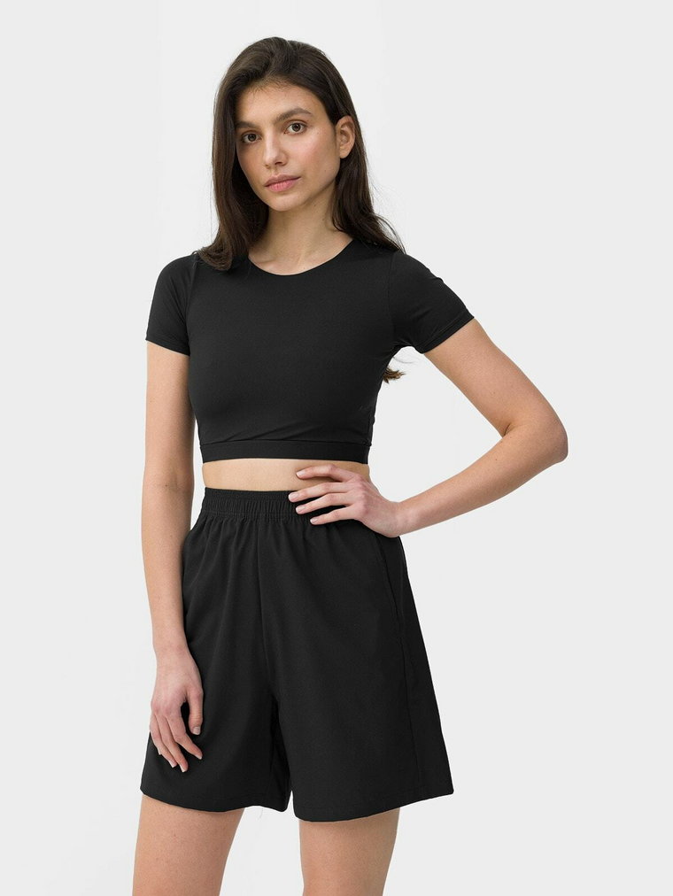 Crop top z materiałów z recyklingu damski