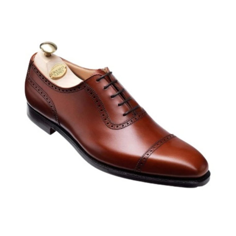 Klasyczne mahońskie skórzane buty Oxford Crockett & Jones