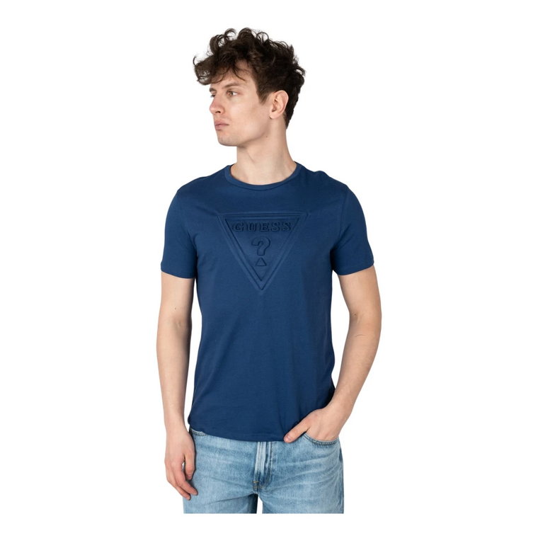 Klasyczny T-shirt z okrągłym dekoltem Guess