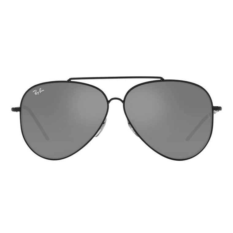 Rewolucyjne okulary przeciwsłoneczne z oprawką aviator i srebrnymi lustrzanymi soczewkami Ray-Ban