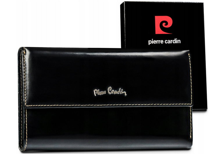Elegancki portfel damski ze skóry naturalnej  Pierre Cardin