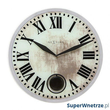 Zegar ścienny 43 cm Nextime Romana biały kod: 8162