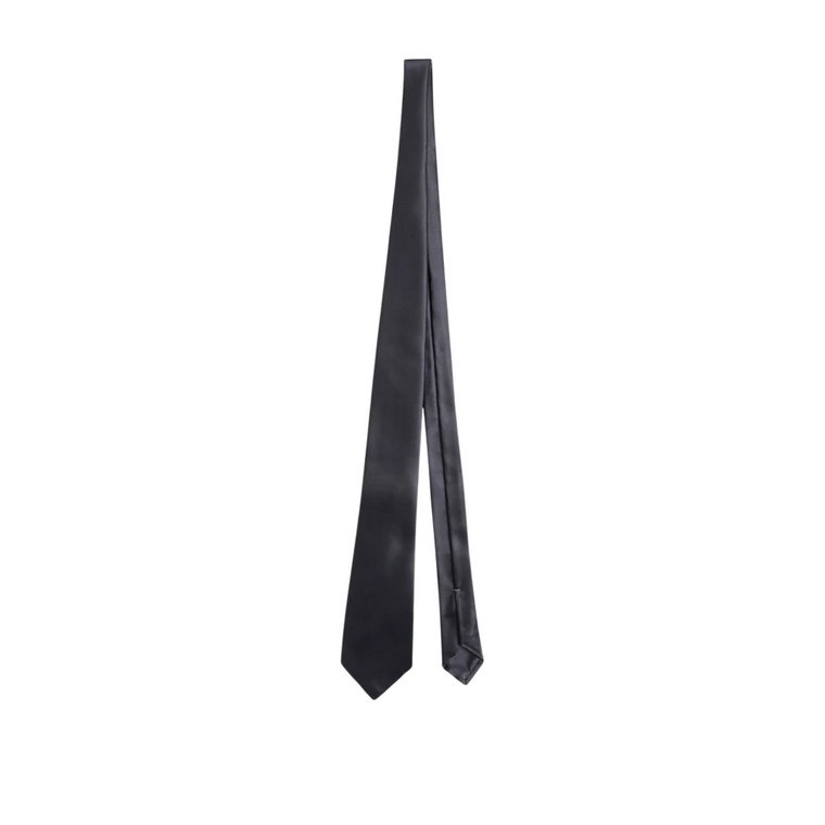 Krawat z Jedwabiu - Węgielny Szary Ręcznie Wykonany z Tradycyjną Techniką Składania Kiton