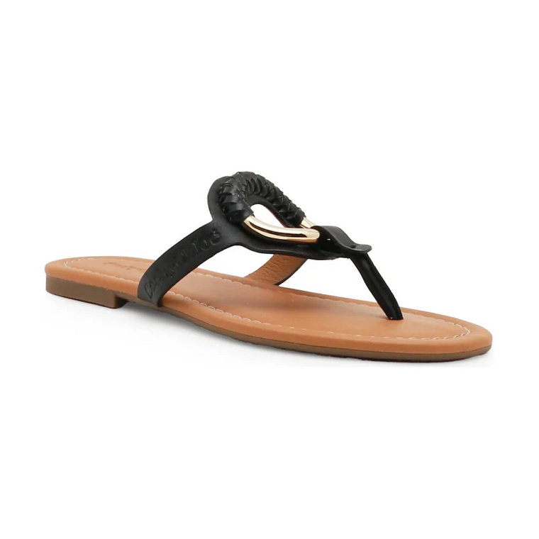 See By Chloé Skórzane japonki HANA FLIP FLOP-THONG